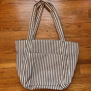 BAGGU Mini Cloud Bag - Brown Stripe